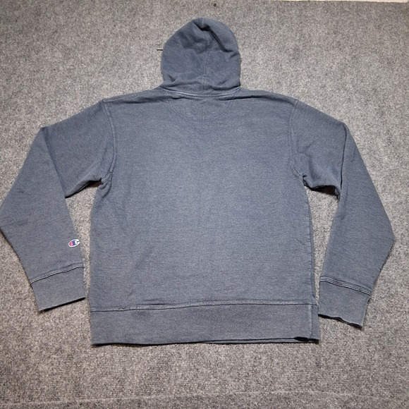 Vintage Champion Authentic Athletic Hoodie Faded Mens Size M Rare Blue 90s Retro - Picture 10 of 10